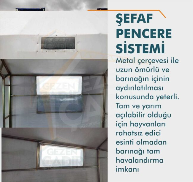 çadır Şefaf pencere