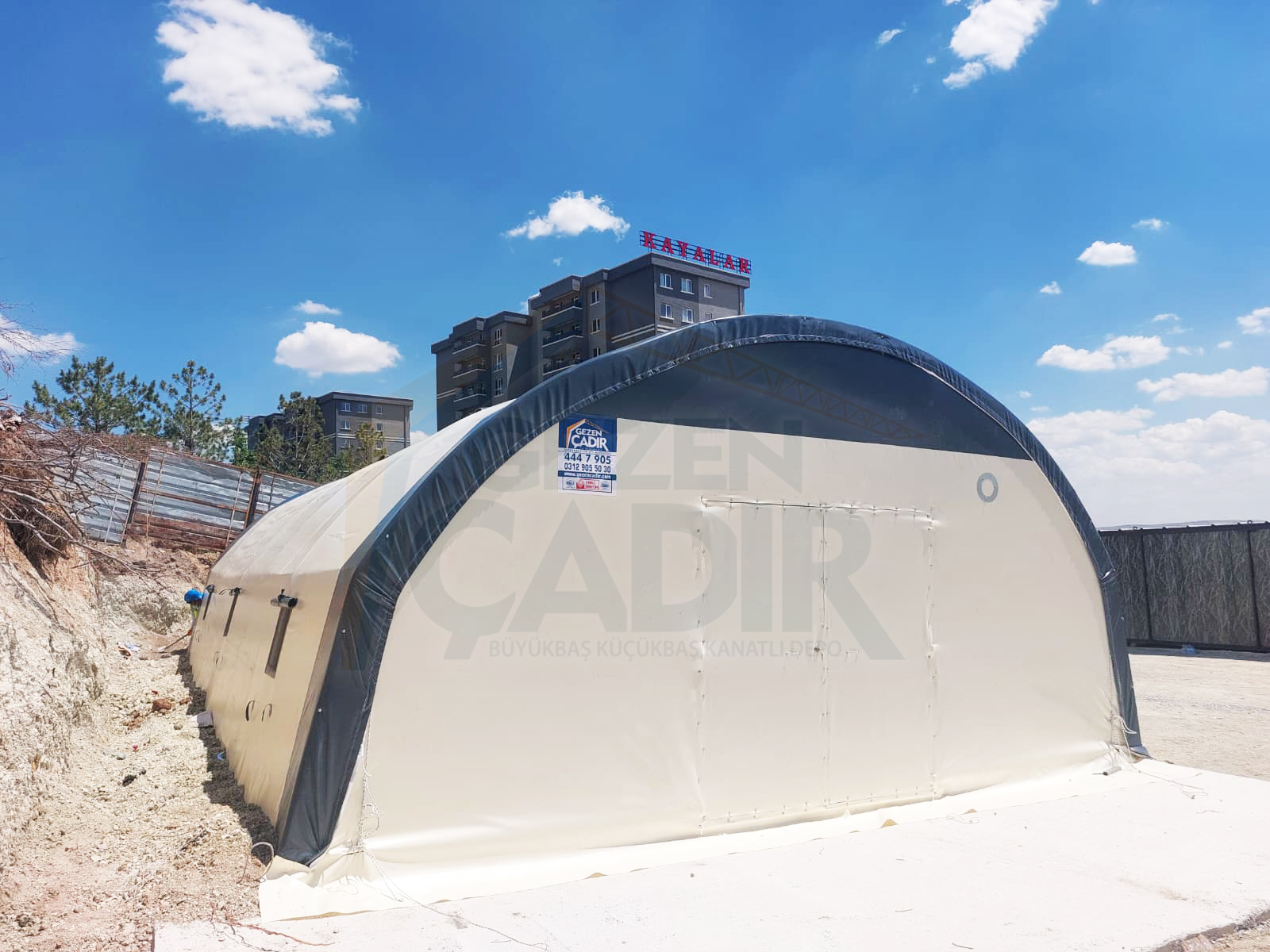 Şantiye Çadırı 7m Tek Borulu (7x14 – 7x20)