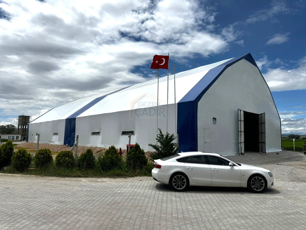 Ankara Pursaklar’da 20x42 m depo çadırı