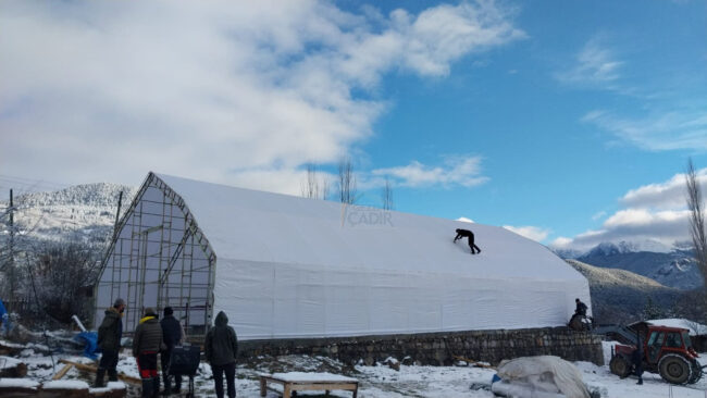 Artvin'de kurduğumuz 12x24 m ve 10x14 m çadırlar