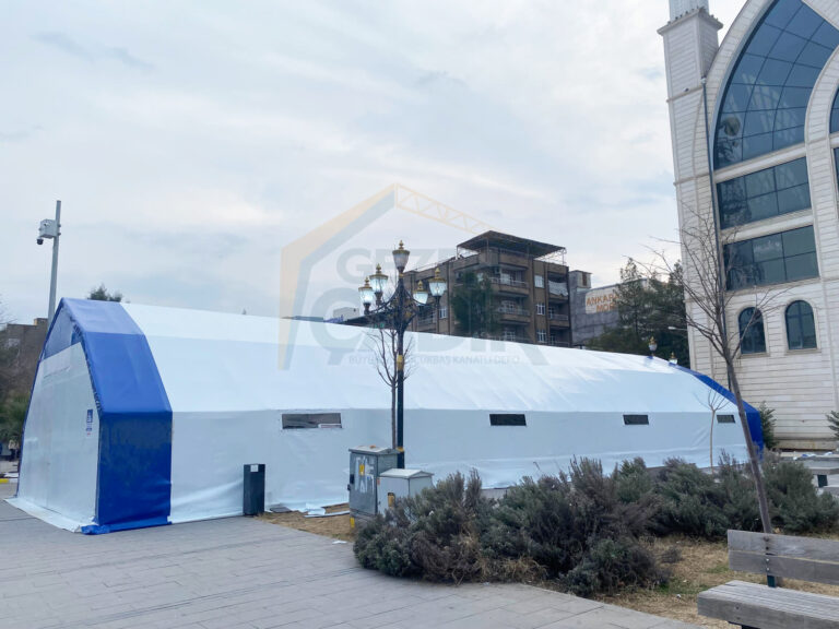 9x25 m iftar çadırının yan görünümü