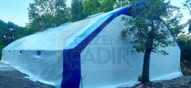 Sinop'ta kurduğumuz 10x30 m hayvan çadırı